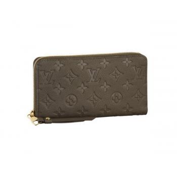 Louis Vuitton Monogram Empreinte M93436 Brown Cow Leather Small Wallet