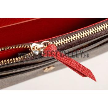 Louis Vuitton Emilie Wallet Chili Red