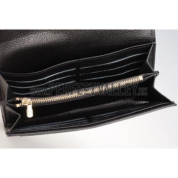 Replica Louis Vuitton Lockme Wallet Black