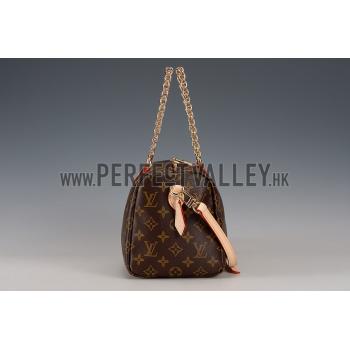 Louis Vuitton Monogram Speedy 25 Bag With Chain Shoulder Strap