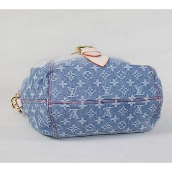 Louis Vuitton Monogram Denim M40412 Canvas Medium Ladies Handbags