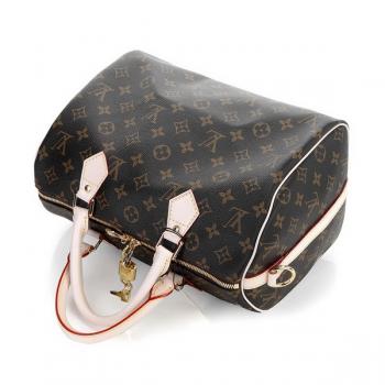 Louis Vuitton Monogram Canvas M40391 Brown Cow Leather Ladies Bags