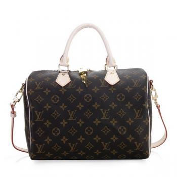 Louis Vuitton Monogram Canvas M40391 Brown Cow Leather Ladies Bags