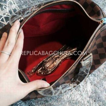 Louis Vuitton  Brown Genuine Leather Handbag