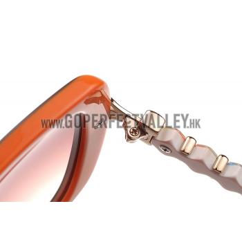 Replica Louis Vuitton Petal Motif Orange Frame Sunglasses 308116