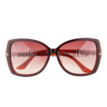 Replica Louis Vuitton Petal Motif Orange Frame Sunglasses 308116