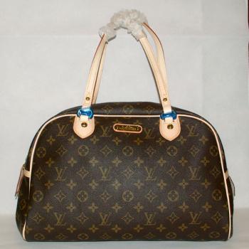 Replica Quality Louis Vuitton Monogram Canvas M95566 Brown Canvas Large Bag