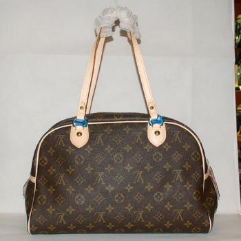 Replica Quality Louis Vuitton Monogram Canvas M95566 Brown Canvas Large Bag