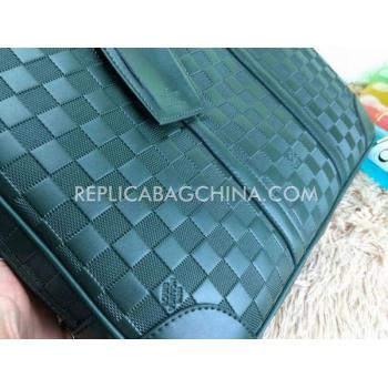 Louis Vuitton Green Briefcase Mens Calfskin Replica