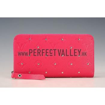 Louis Vuitton Empreinte Zippy Wallet With Studs Pink