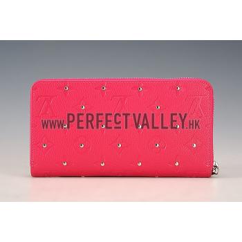 Louis Vuitton Empreinte Zippy Wallet With Studs Pink