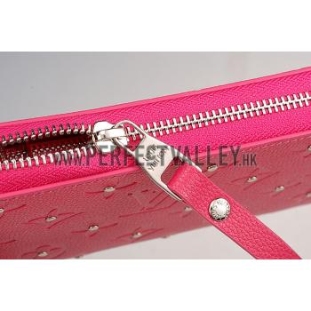 Louis Vuitton Empreinte Zippy Wallet With Studs Pink