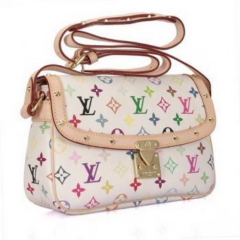 Louis Vuitton Monogram Multicolore M92661 White Cross Body Bag Ladies HM03818