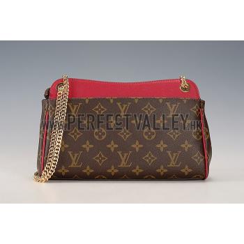 Replica Louis Vuitton Monogram Kimono Shoulder Bag Dark Red