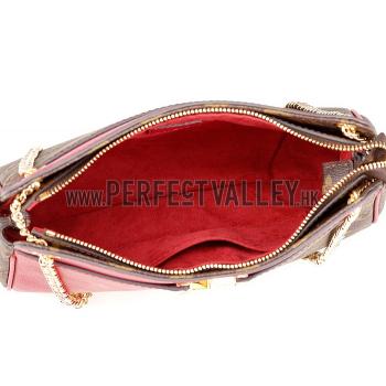 Replica Louis Vuitton Monogram Kimono Shoulder Bag Dark Red