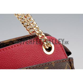 Replica Louis Vuitton Monogram Kimono Shoulder Bag Dark Red