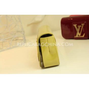 Cheap Louis Vuitton Clutch Yellow Patent Leather Wallet