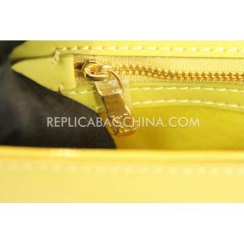 Cheap Louis Vuitton Clutch Yellow Patent Leather Wallet