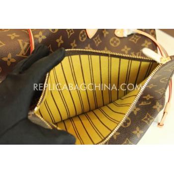 Louis Vuitton Monogram Brown Handbag Calfskin HM03976