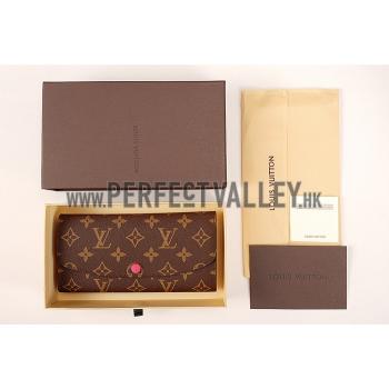 Replica Louis Vuitton Emilie Wallet Fuchsia