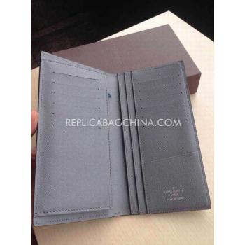 Replica Louis Vuitton Grey Calfskin Wallet Purse