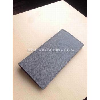 Replica Louis Vuitton Grey Calfskin Wallet Purse