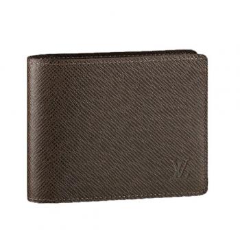 Quality Louis Vuitton Taiga Leather M32606 Coffee Small Card Bags Replica