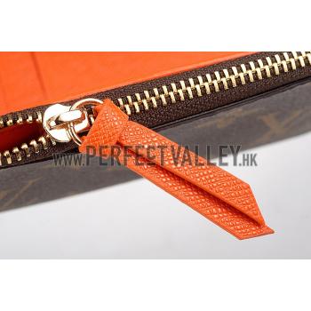 Louis Vuitton Monogram Canvas Compact Curieuse Wallet Orange 18926999 Replica