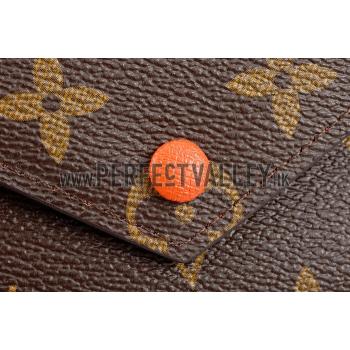 Louis Vuitton Monogram Canvas Compact Curieuse Wallet Orange 18926999 Replica