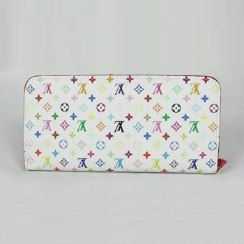 Cheap Louis Vuitton Monogram Multicolore M66567 White Cow Leather Small Wallet