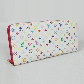 Cheap Louis Vuitton Monogram Multicolore M66567 White Cow Leather Small Wallet