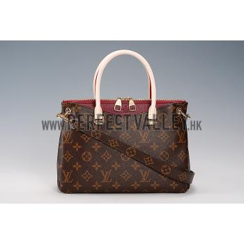 Replica Louis Vuitton Monogram Pallas BB Dark Red PM Bag