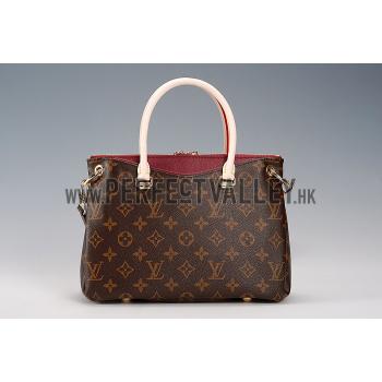 Replica Louis Vuitton Monogram Pallas BB Dark Red PM Bag