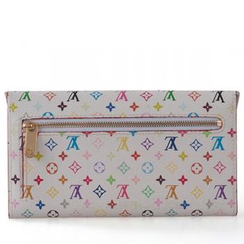 Louis Vuitton Monogram Multicolore M93737 Cow Leather Small Ladies Wallet