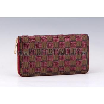 Louis Vuitton Damier Paillettes Wallet Red