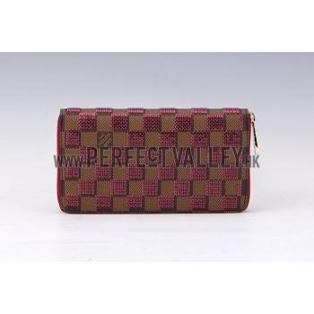 Louis Vuitton Damier Paillettes Wallet Red