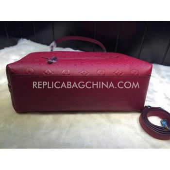 Louis Vuitton Flower Pattern Red Calfskin Handbag