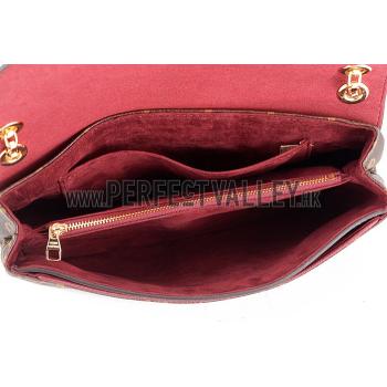 Cheap Louis Vuitton Pallas Chain Bag Dark Red 608252