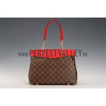 Louis Vuitton Monogram Pallas Shopper Bag Red