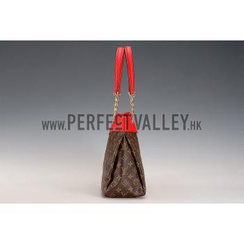 Louis Vuitton Monogram Pallas Shopper Bag Red