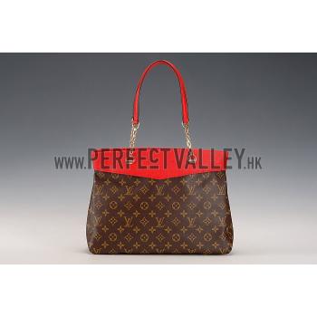 Louis Vuitton Monogram Pallas Shopper Bag Red