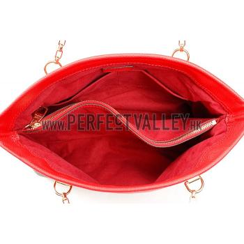 Louis Vuitton Monogram Pallas Shopper Bag Red