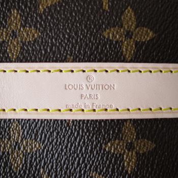 Louis Vuitton Monogram Canvas M40393 Brown Cow Leather Large Handbag