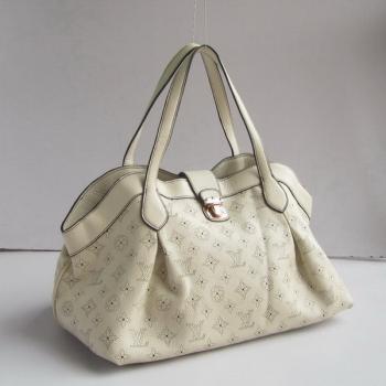 Louis Vuitton Mahina Leather M97061 Beige Large 2way Replica