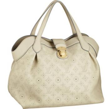 Louis Vuitton Mahina Leather M97061 Beige Large 2way Replica