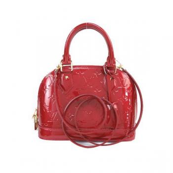 Louis Vuitton Monogram Vernis M91606 Red Small Ladies Handbag