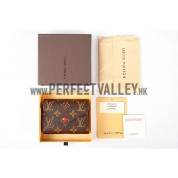 Replica Louis Vuitton Monogram Canvas Compact Curieuse Wallet Red 18926992