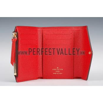 Replica Louis Vuitton Monogram Canvas Compact Curieuse Wallet Red 18926992