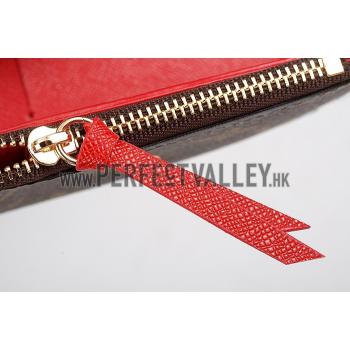 Replica Louis Vuitton Monogram Canvas Compact Curieuse Wallet Red 18926992