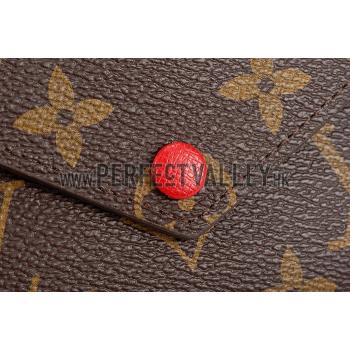 Replica Louis Vuitton Monogram Canvas Compact Curieuse Wallet Red 18926992